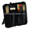 Standard Drumstick Bag,Drum Stick/Mallet Bag with External Pocket and Floor Tom Hooks, Black HCD0001